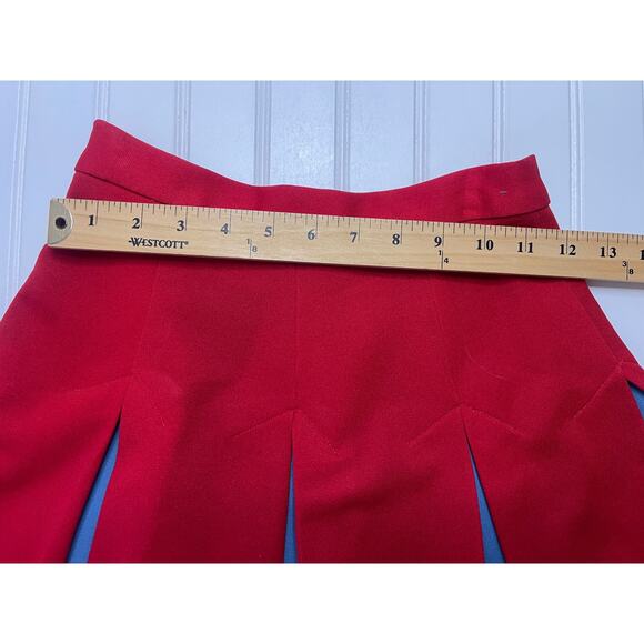 Vintage Dehen Official Cheerleading Skirt Red Blue Pleated Size Girl's 10 - Picture 3 of 6
